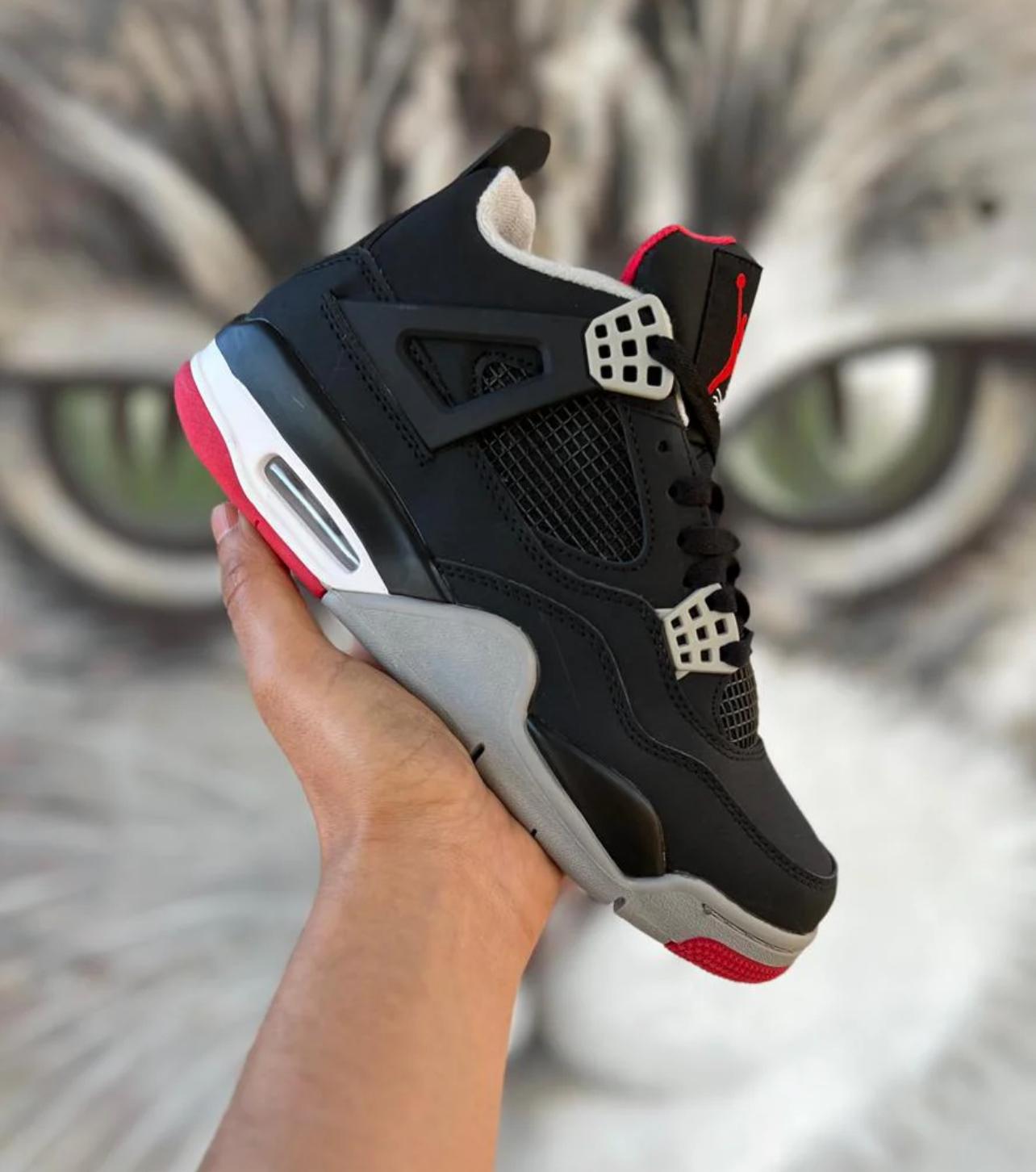 JORDAN 4 RETRO BLACK RED