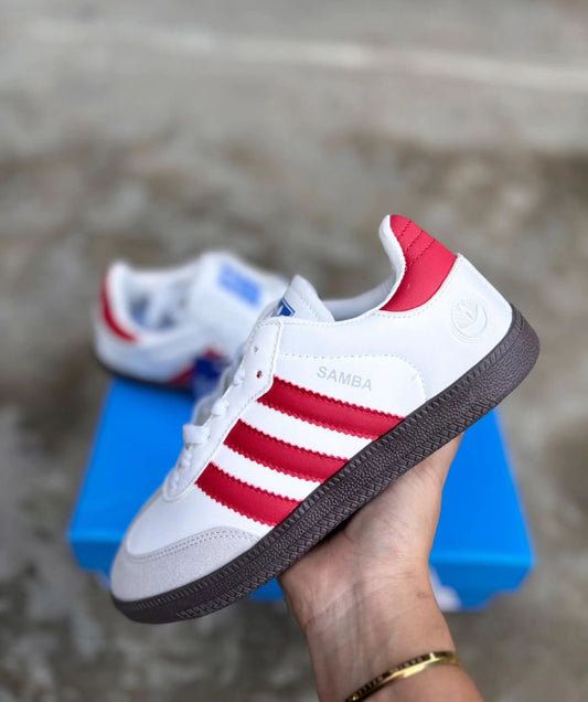 ADIDAS SAMBA BLANCO CON ROJO