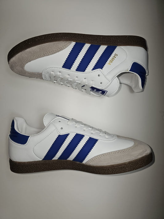 ADIDAS SAMBA BLANCO CON AZUL